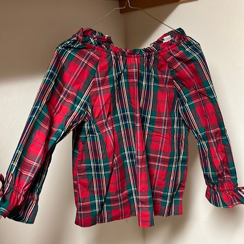 Crewcuts girls plaid top